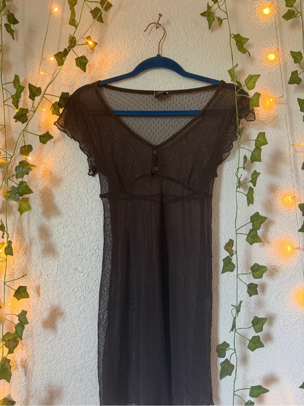 Free in Bundle - Sheer Brown Lace Nightdress - Unbranded